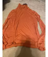 Allegra K Women’s Long Sleeve Mock Neck Top – Rust – Size XXL - $15.00
