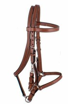 English or Western Horse Brown Leather Bridle w/ Halter Combination Head... - $39.80