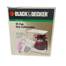 Black &amp; Decker 10-Cup Drip Coffee Maker DCM90 Easy To Use New Old Stock Vintage - £55.04 GBP