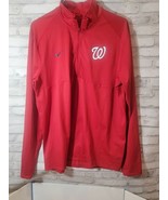 Nike XL Red Dry-Fit Element 1/4 Zip Running Pullover Top Washington Nati... - $19.99