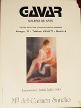 Original Poster Spain Carmen Sancho Painting Sculpture Gavar Art Gallery 1983 - £30.73 GBP