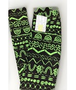 NWT LuLaRoe ONE SIZE OS (2-10) Black Neon Green Horseshoes &amp; Shamrocks L... - $21.77