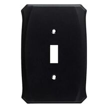 W34472-FB Serene Single Switch Cover Plate Flat Black - $3.06