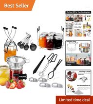 All-in-One Canning Starter Set for Mason Jars with Durable Stainless Ste... - $74.20