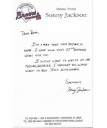 Sonny Jackson Signed Handwritten Letter Braves - £23.35 GBP