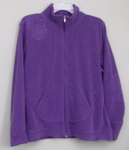 Womens Energy Zone Lavender Long Sleeve Fleece Full Zip Jacket Size XL - $8.95