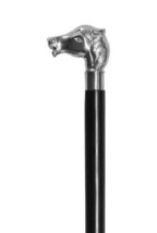 walking stick wooden black Chrome Plated Brass Handle solid Horse Head cane Gift - $35.27