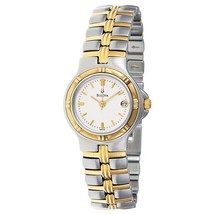 Bulova Womens 98M36 Two Tone Stainless Steel Date Analog Wristwatch MSRP... - £78.63 GBP