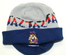 Vintage Baby Looney Tunes Young Taz Child&#39;s Knit Beanie Winter Trapper Hat Cap - £7.82 GBP