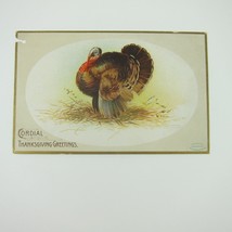 Thanksgiving Postcard Wild Turkey Embossed Ellen Clapsaddle Antique - $9.99