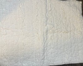 Simply Shabby Chic White Ruffle Standard Quilted Standard Sham Solid White - £19.97 GBP
