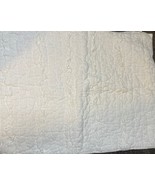 Simply Shabby Chic White Ruffle Standard Quilted Standard Sham Solid White - £19.95 GBP