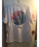 Grunt Style Shirt Men XL White Statue of Liberty Surfin 76 Graphic Short Sleeve - $9.89