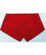 Rugby Knit Shirt Collar Red 3.5&quot; x 18.5&quot; Self-Finished Hemmed Trim M515.11 - $74.16 MXN