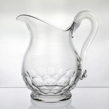 Lyon Flint Glass New York Honeycomb Water Pitcher, Antique c1860s EAPG 8 3/4&quot; - £51.95 GBP