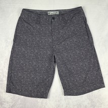 Travis Mathew Shorts Mens 30 Gray Chino Golf 9&quot; Geometric Performance St... - $34.64