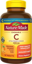 Nature Made Extra Strength Dosage Chewable Vitamin C 1000 mg per serving, Dietar - £23.16 GBP