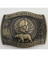 VTG California Police Olympics Great American Mint brass belt buckle - $82.04 CAD
