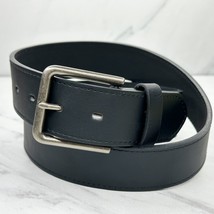 Black Faux Leather Belt Size 34 Mens - $16.82