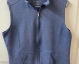 Karen Scott Womens Size Large Blue Gray Quilted Full Zip Light Weight Vest - $13.98