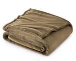Fleece Blanket Twin Blanket Camel - 300Gsm Soft Lightweight Plush Cozy T... - £33.99 GBP