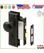 Traditional Steel Mortise Lock Set with Classic Bronze Finish for Interi... - $866.25 MXN
