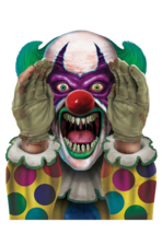 SCARY CLOWN PEEPER Window Mirror Cling Sticker Spooky Carnival Party Dec... - £3.52 GBP