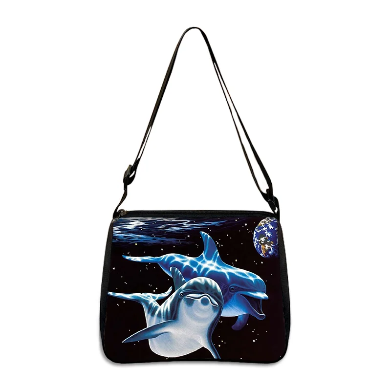 Dolphin Print Ladies HandbagsHandbag Fashion Eco Reusable Shoulder Bag W... - £16.59 GBP