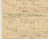 1886 Chicago Burlington &amp; Quincy Railroad Freight Receipts Ottawa Illinois - $35.60