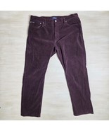Polo Ralph Lauren Varick Slim Straight Burgundy Corduroy Pants Size 40 x 32 - €42,89 EUR