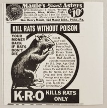 1941 Print Ad K-R-O Kills Rats Only Without Poison Springfield,Ohio - £6.24 GBP
