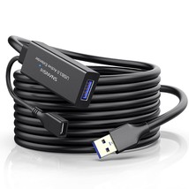 Active Usb 3.0 Extension Cable 20 Ft, Active Usb Extension Cable With Signal Boo - £34.36 GBP