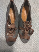 Antonio Melani High Heels Blue Jean and Leather Dress Shoes Size 8.5 - £9.36 GBP