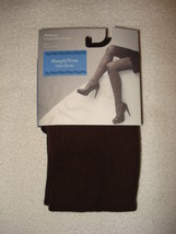 NIP Simply Vera Control Top Brown Classic Ribbed Tights SZ 2 Made in USA - £9.50 GBP