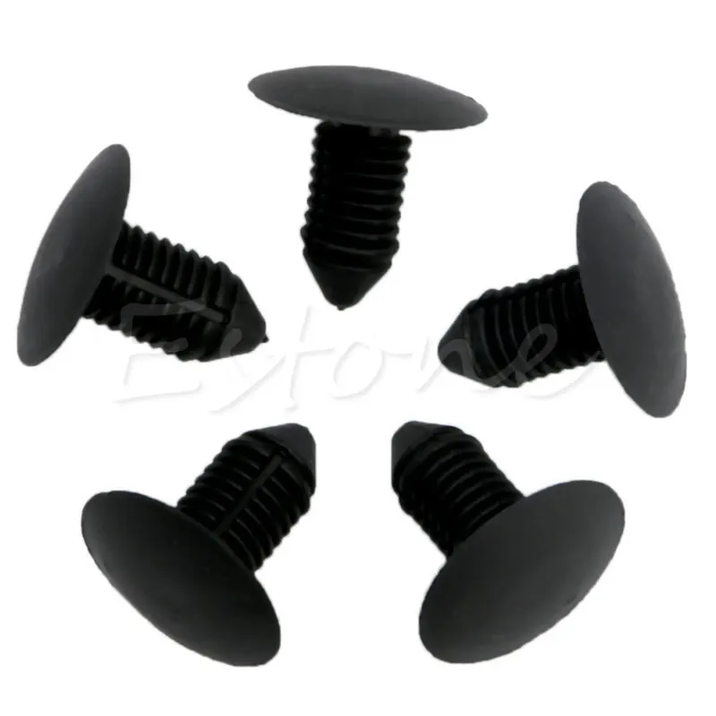 20Pcs Car Bumper Fender Plastic Rivets 10mm Hole Black Fasteners for Ford New - £10.63 GBP