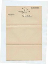 Hotel Plaza Sheet of Stationery Danville Illinois 1940&#39;s - $17.82
