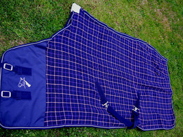 Horse Cotton Sheet Blanket Rug Summer Spring Navy Pink 5310 - $39.99