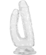 Clear Double Ended Sex Toy Realistic Penis Jelly LBTQ Adult - $459.19 MXN