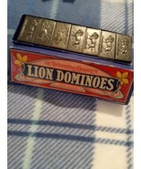 Vintage Lion Dominoes The Embossing Company&#39;s Original Box 1940’s Made I... - $13.01 CAD
