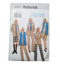 Butterick 3665 Sewing Pattern Misses Sz 20-24 Jacket Vest Skirt Pants Uncut - £10.08 GBP