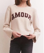 Z Supply serene amour sweater in Light Oatmeal Heather - size M - £37.47 GBP