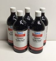 (5) Sysco Imitation Vanilla Flavor 32oz. - FREE SHIPPING - $79.99
