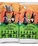 2 MICROFIBER TOWELS(15x25&quot;)HALLOWEEN,WHIMSICAL TRICK OT TREATING W/MY GN... - £8.62 GBP