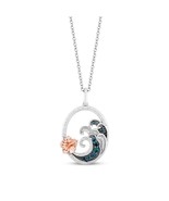 Disney Treasures Lilo &amp; Stitch London Blue Topaz &amp; 1/10 ct Diamond Wave ... - $2,065.13 MXN