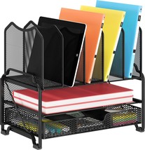 Black Simple Trending-Mesh Desk Organizer With Sliding Drawer, Double Tr... - $39.94