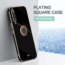 A50S A30S Plating Square Ring Holder Phone Case On For Samsung Galaxy A50 A7 201 - £7.78 GBP+