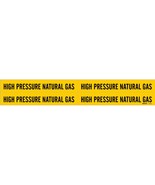 4 HIGH PRESSURE NATURAL GAS Pipe Warning Marker ADHESIVE STICKERS BRADY ... - $390.18 MXN