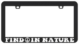 FIND PEACE IN NATURE 1970S LICENSE PLATE FRAME - £6.19 GBP