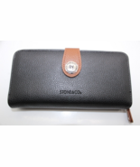 STONE &amp; CO Women&#39;s Black Faux Leather Organizer Wallet (Slots for up to ... - $9.99