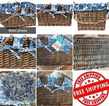 Pioneer Woman ~ Woven ~ WILLOW ~ Handled Basket ~ HERITAGE FLORAL Fabric... - $40.00